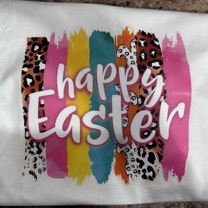 Happy Easter white unisex 2XL t shirt